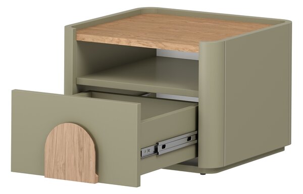 Nočný stolík Amilio 50 cm - eukalyptus / dub baltic dune / dub prírodný