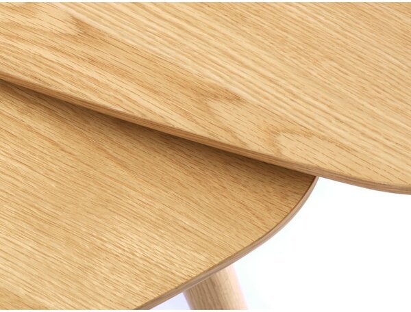 Konferenčné stolíky v súprave 2 ks v dekore duba v prírodnej farbe 70x100 cm Adda – Unique Furniture