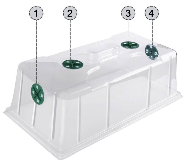 CAB-GARDEN-146 Výsevná miska 72 buniek s krytom mini skleník
