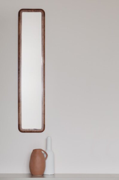 Nástenné zrkadlo s dreveným rámom 26x120 cm Nyko – White Label
