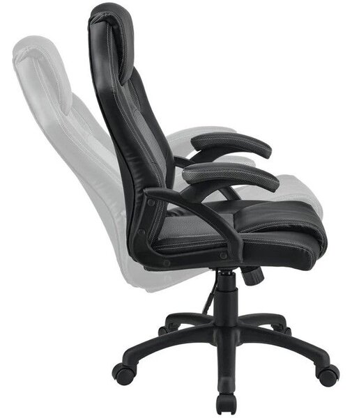 Ergonomická kancelárska stolička, čierna, polohovateľná opie