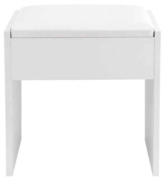Taburet biely ku kozmetickému stolíku 42 cm s čalúnením