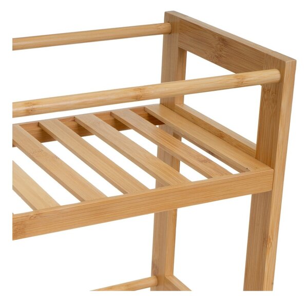 Bambusový pojazdný regál v prírodnej farbe 44x75 cm – Casa Selección