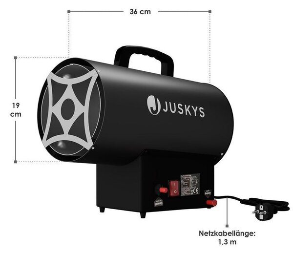 15 kW plynový ohrievač vzduchu – čierny