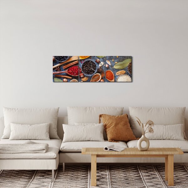 Obraz - Korenie (s hodinami) (90x30 cm)