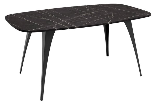 Mirjan24 Rozkladací jedálenský stôl Prizino 160, Farba: čierna/dub craft zlatý 5903211362415