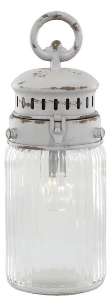 Francúzsky stajňový lampáš so žiarovkou a časovačom French Stable - Ø 11*30 cm - Chic Antique