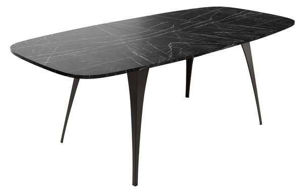 Mirjan24 Rozkladací jedálenský stôl Prizino 160, Farba: čierna/dub craft zlatý 5903211362415