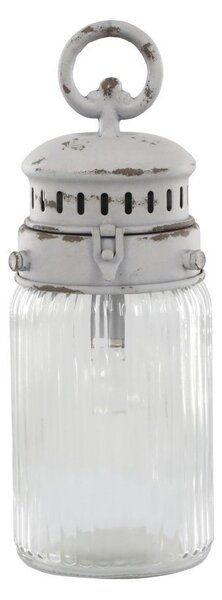 Francúzsky stajňový lampáš so žiarovkou a časovačom French Stable - Ø 11*30 cm - Chic Antique
