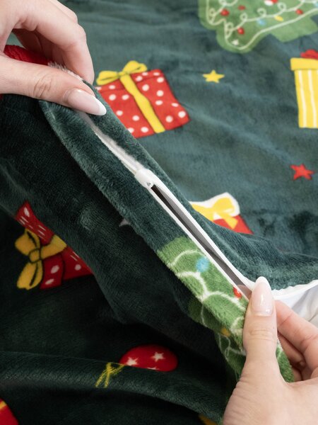 Vianočné mikroplyšové obliečky Exclusive – Vianočný stromček