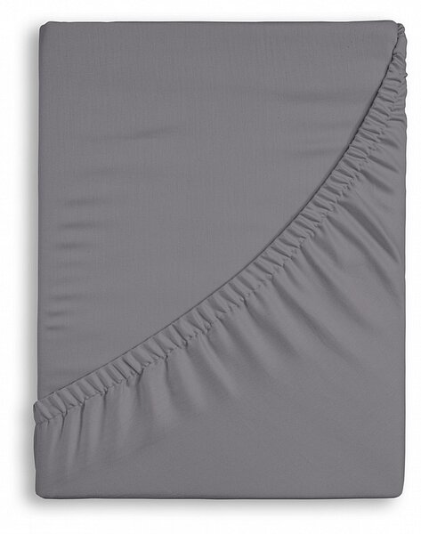 Prestieradlo Středně šédé PREMIUM Bavlněný mikroplyš 90-100 x 200-220/30