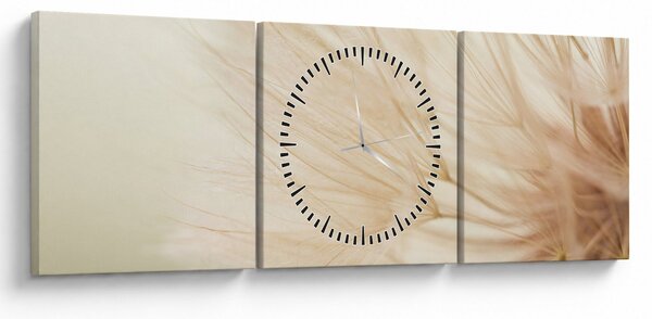 Obraz - Detaily kvetu (s hodinami) (90x30 cm)