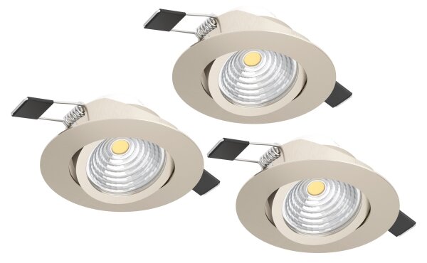 Eglo 902282-SADA 3xLED stmievateľné podhľadové svietidlo SALICETO LED/6,4W/230V pr.8,8cm chróm