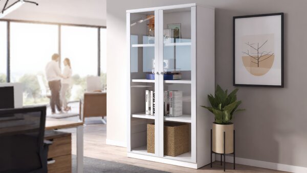Kancelárska knižnica Houseland Prime Core 01 80 cm biela