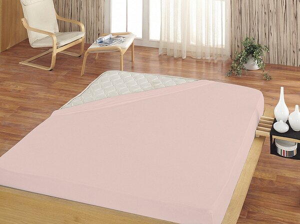 Prestieradlo Pudrové PREMIUM Bavlněný mikroplyš 90-100 x 200-220/30