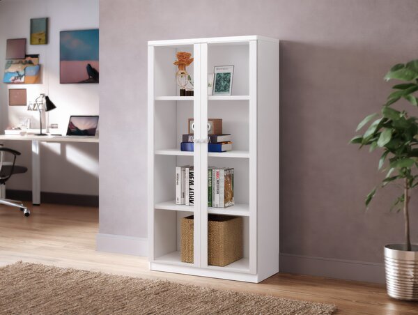 Kancelárska knižnica Houseland Prime Core 01 80 cm biela