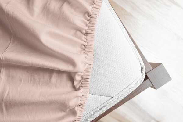 Prestieradlo Pudrové PREMIUM Bavlněný mikroplyš 90-100 x 200-220/30