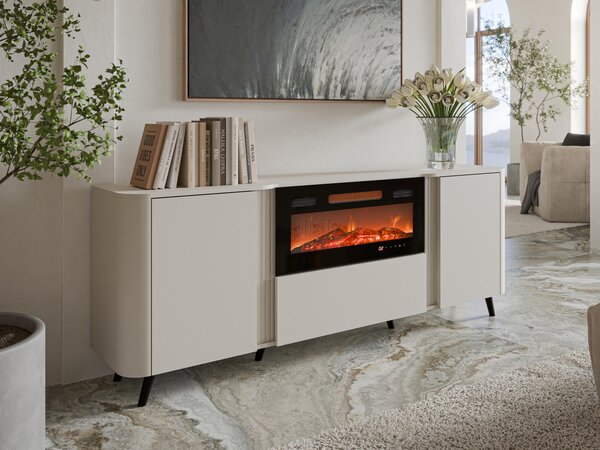 Mirjan24 Skrinka s krbom Newort 200 EF, Farby: čierna matná / čierna san sebastian 5903211369308