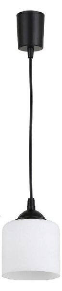 Brilagi - LED luster na lanku RETRO GLASS 1xE27/60W/230V priemer 14 cm čierna/biela