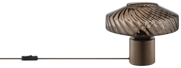 Brilliant - Stolová lampa LYN 1xE27/20W/230V hnedá/dymová hnedá