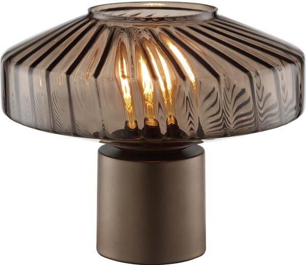 Brilliant - Stolová lampa LYN 1xE27/20W/230V hnedá/dymová hnedá