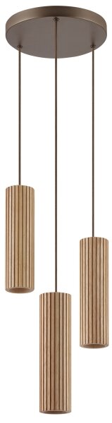 Brilliant - Luster na lanku LAKEWOOD 3xGU10/10W/230V pr. 28 cm hnedý