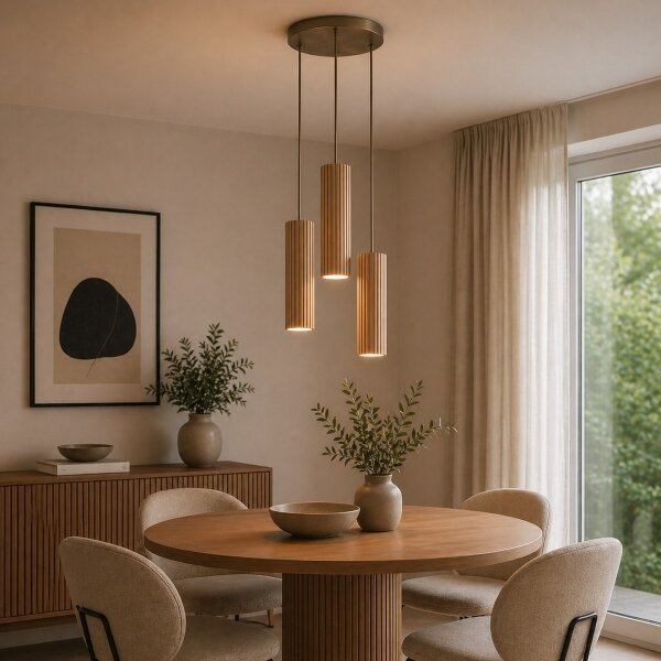 Brilliant - Luster na lanku LAKEWOOD 3xGU10/10W/230V pr. 28 cm hnedý