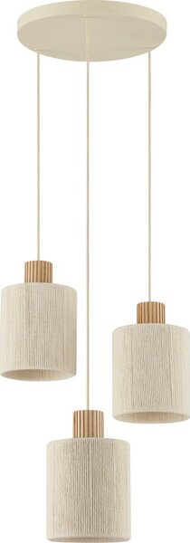 Brilliant - Závesné svietidlo na lanku ARLO 3xE27/20W/230V pr. 40 cm krémové