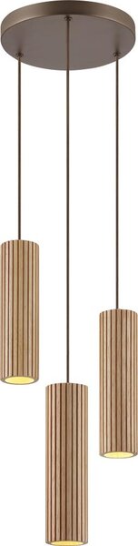 Brilliant - Luster na lanku LAKEWOOD 3xGU10/10W/230V pr. 28 cm hnedý