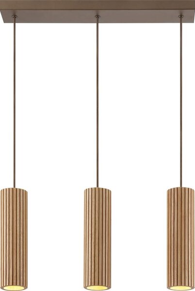Brilliant - Luster na lanku LAKEWOOD 3xGU10/10W/230V hnedá