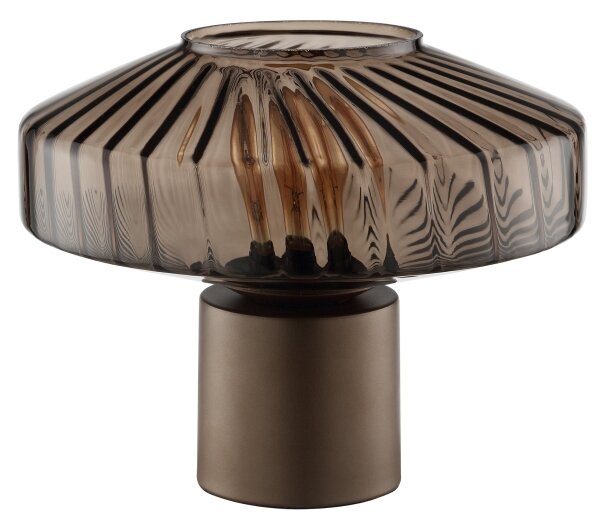 Brilliant - Stolová lampa LYN 1xE27/20W/230V hnedá/dymová hnedá