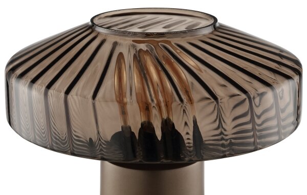 Brilliant - Stolová lampa LYN 1xE27/20W/230V hnedá/dymová hnedá