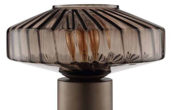 Brilliant - Stolová lampa LYN 1xE27/20W/230V hnedá/dymová hnedá