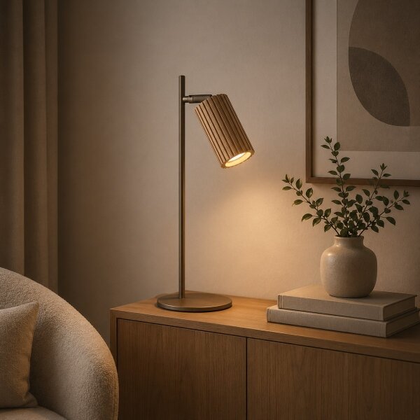 Brilliant - Stolová lampa LAKEWOOD 1xGU10/10W/230V hnedá