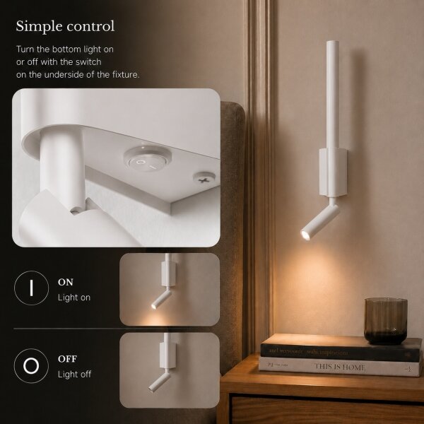 Brilagi - LED Nástenné bodové svietidlo VIXON LED/3W/230V + LED/5W biela CRI 90