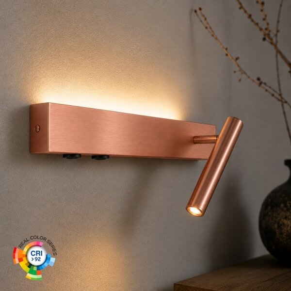 Brilagi -LED nástenné bodové svietidlo ARLIX LED/3W/230V + LED/7W bronzové CRI 90