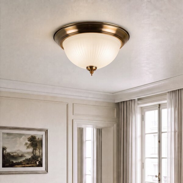 BRILAGI - Stropné svietidlo FRESCO 2xE27/40W/230V pr. 28 cm mosadz
