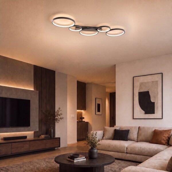 BRILAGI - LED stropné svietidlo ECHO LED/60W/230V 4000K 45x110 cm čierna