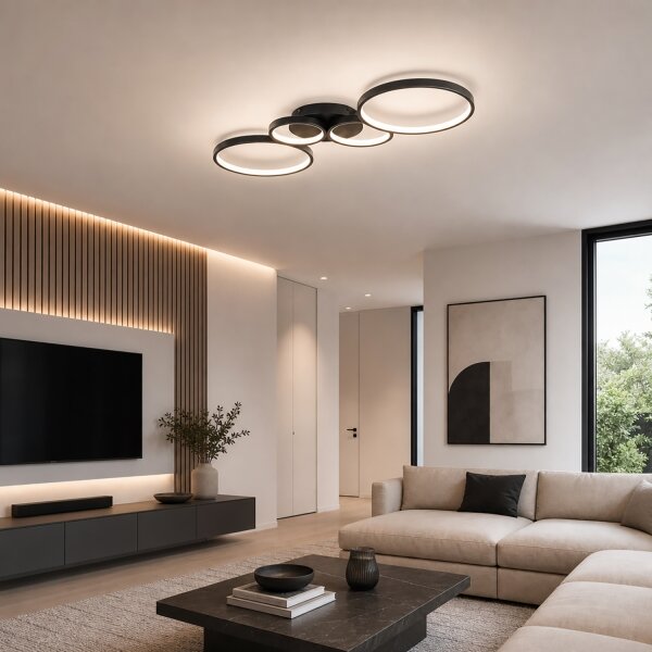 BRILAGI - LED stropné svietidlo ECHO LED/40W/230V 4000K 32x90 cm čierna
