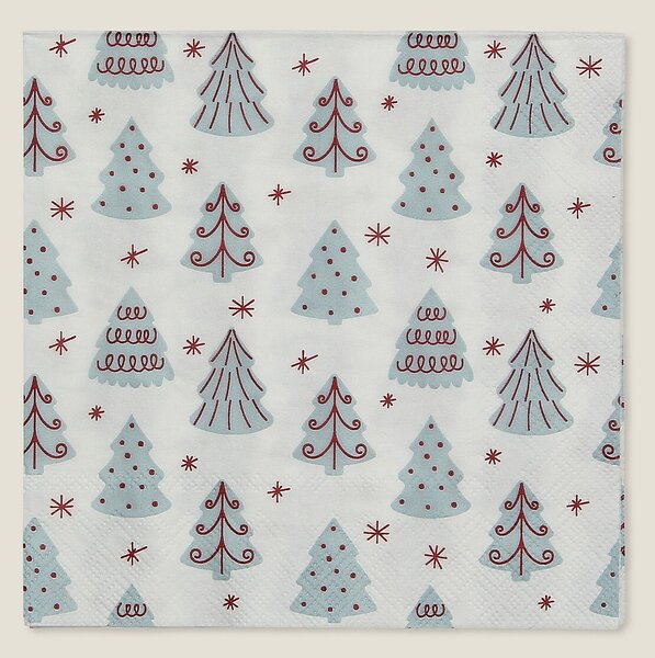 Vianočné obrúsky Winter Trees I 16x16 cm