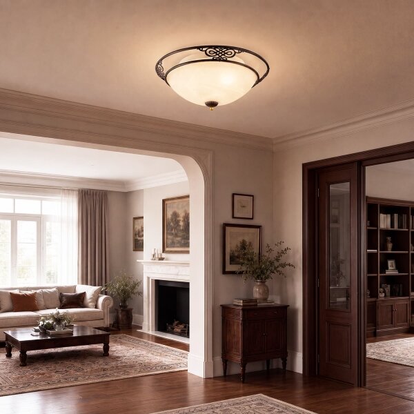 BRILAGI - Stropné svietidlo FRESCO 2xE27/40W/230V pr. 43 cm hnedé