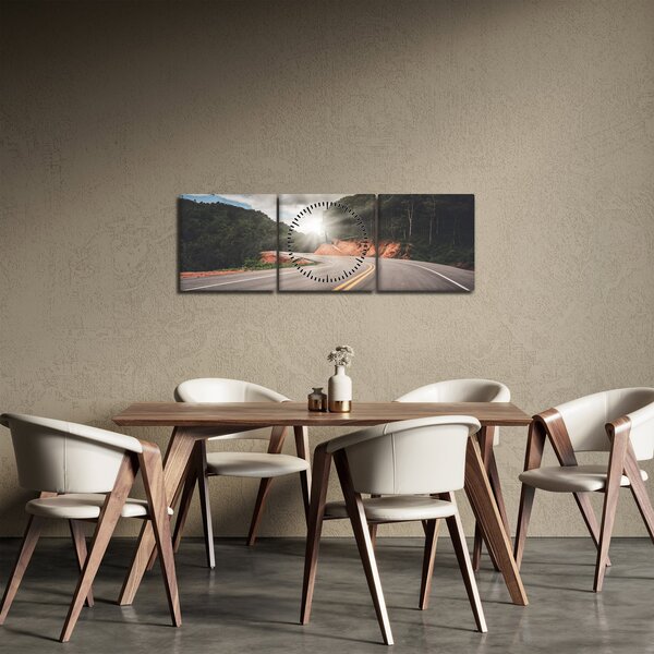 Obraz - Cesta štart (s hodinami) (90x30 cm)