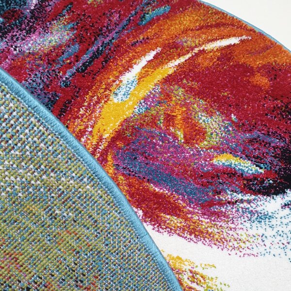 Medipa (Merinos), Kusový koberec Fantasy 814-61 lila/blue kruh, 120x120 (priemer) kruh, viacfarebná