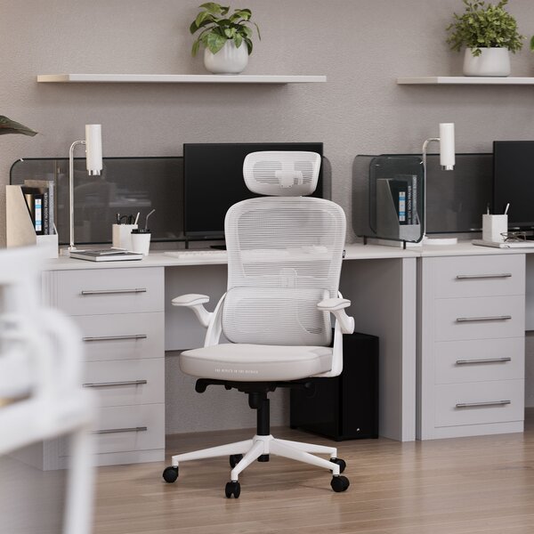 Ergonomická kancelárska stolička svetlosivá Diablo V-Light