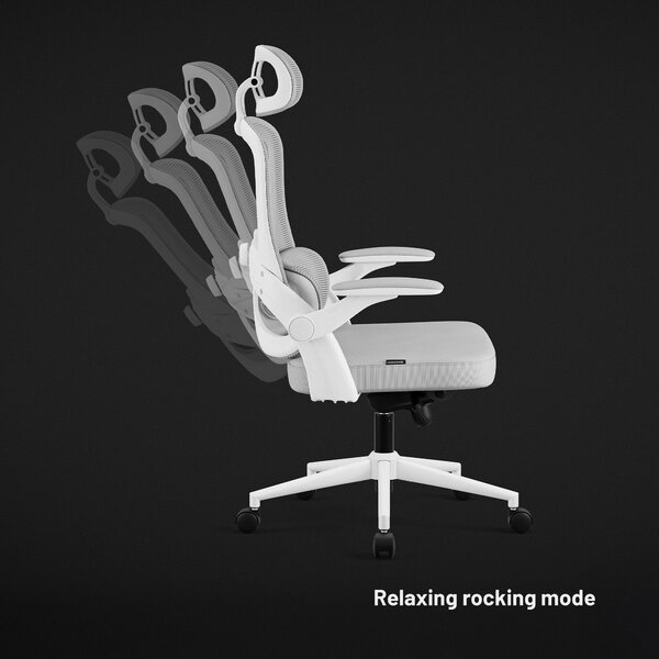 Ergonomická kancelárska stolička svetlosivá Diablo V-Light