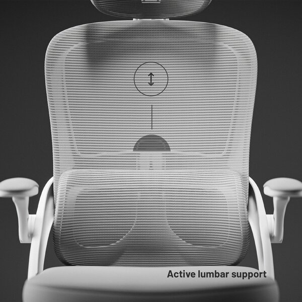 Ergonomická kancelárska stolička svetlosivá Diablo V-Light