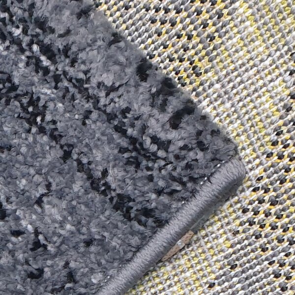 Spoltex , Kusový koberec Florida New 308-72 grey/black, 120x170, šedá, chodba / predsieň