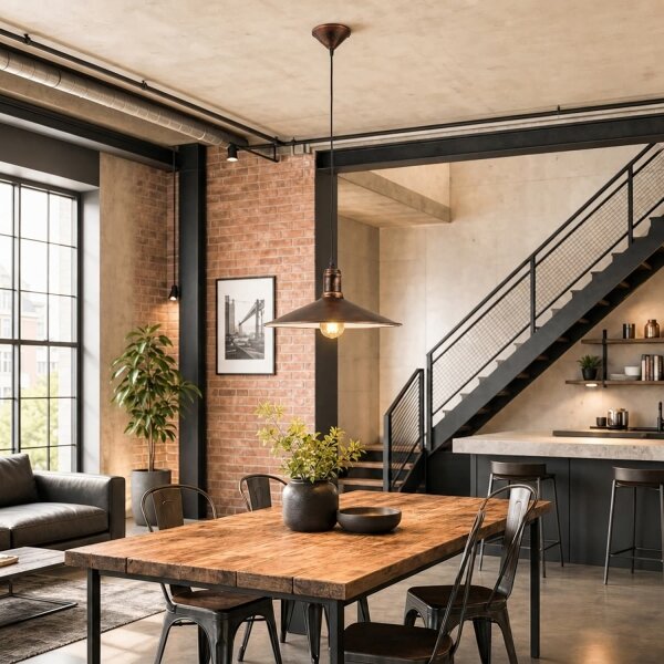 BRILAGI - Závesný luster na lane FORGE 1xE27/60W/230V pr. 36 cm patina/medená