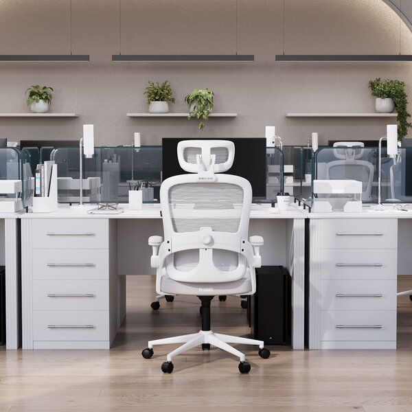 Ergonomická kancelárska stolička svetlosivá Diablo V-Light