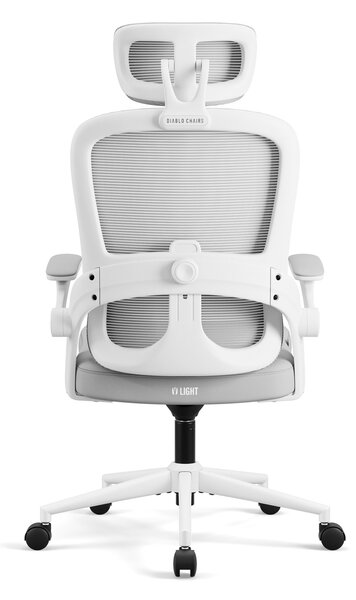Ergonomická kancelárska stolička svetlosivá Diablo V-Light